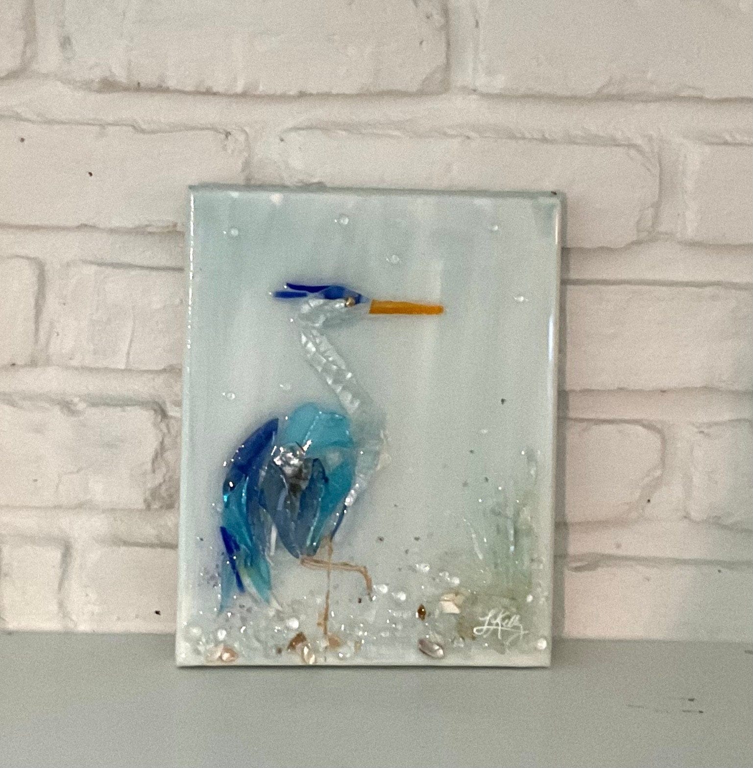 laurie kelly heron glass art