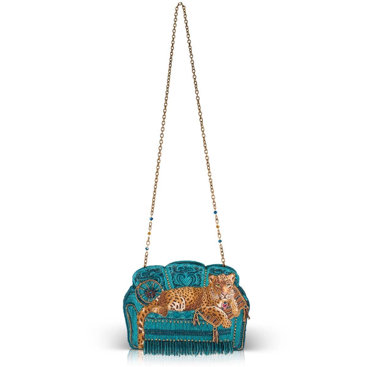 Lazy Leopard crossbody handbag by Mary Frances Accessories, view 7
