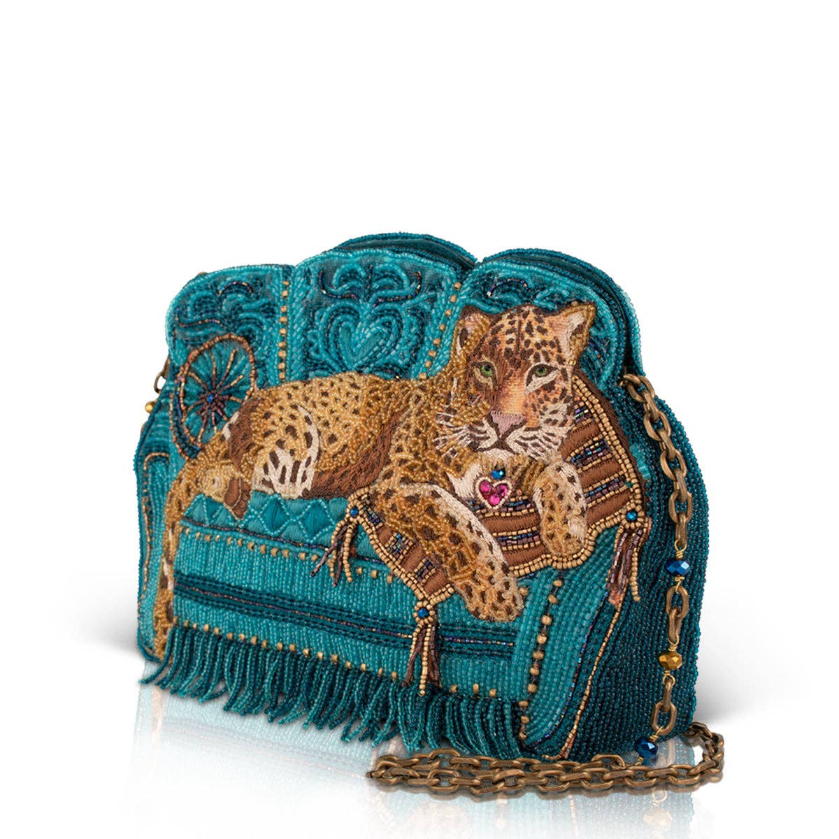 Lazy Leopard crossbody handbag by Mary Frances Accessories, view 2
