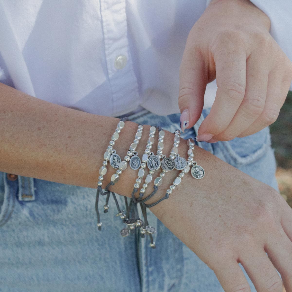 My Saint My Hero The Little Saints Bracelet Miraculous Mary, Silver - Little Miss Muffin Children & Home