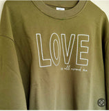 Whereable Art Whereable Art 'Love is All Around Me' Embroidered Sweatshirt - Little Miss Muffin Children & Home