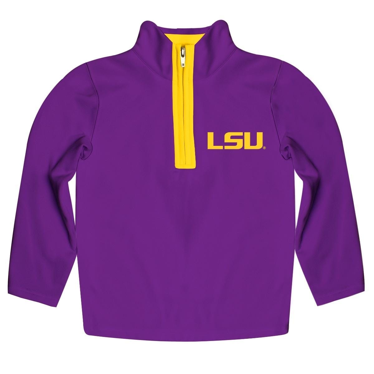 LSU Tigers Purple Performance Long Sleeve Quarter Zip Pull Over