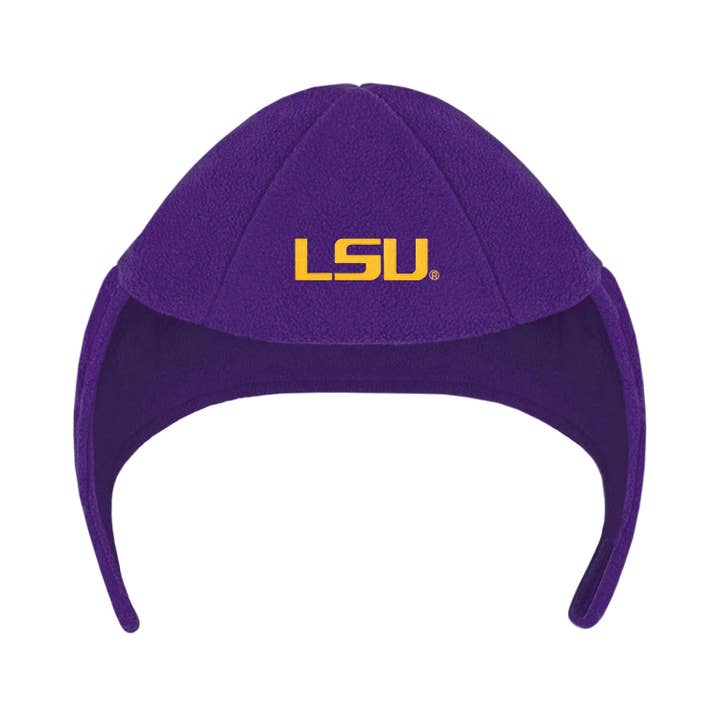 baby lsu beanie with chin strap