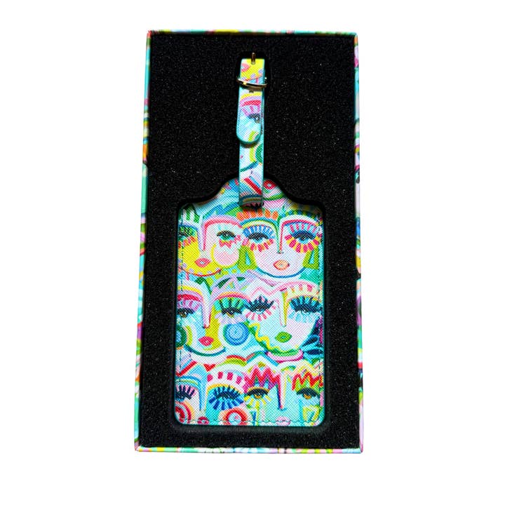colorful luggage tag