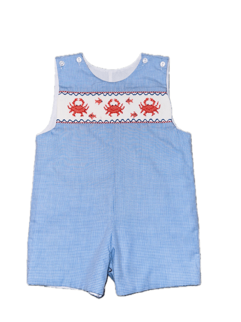 Lulu Bebe Crab Smocked Pete Shortall – Little Miss Muffin Children & Home