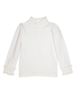 White blouse with ruffled details 