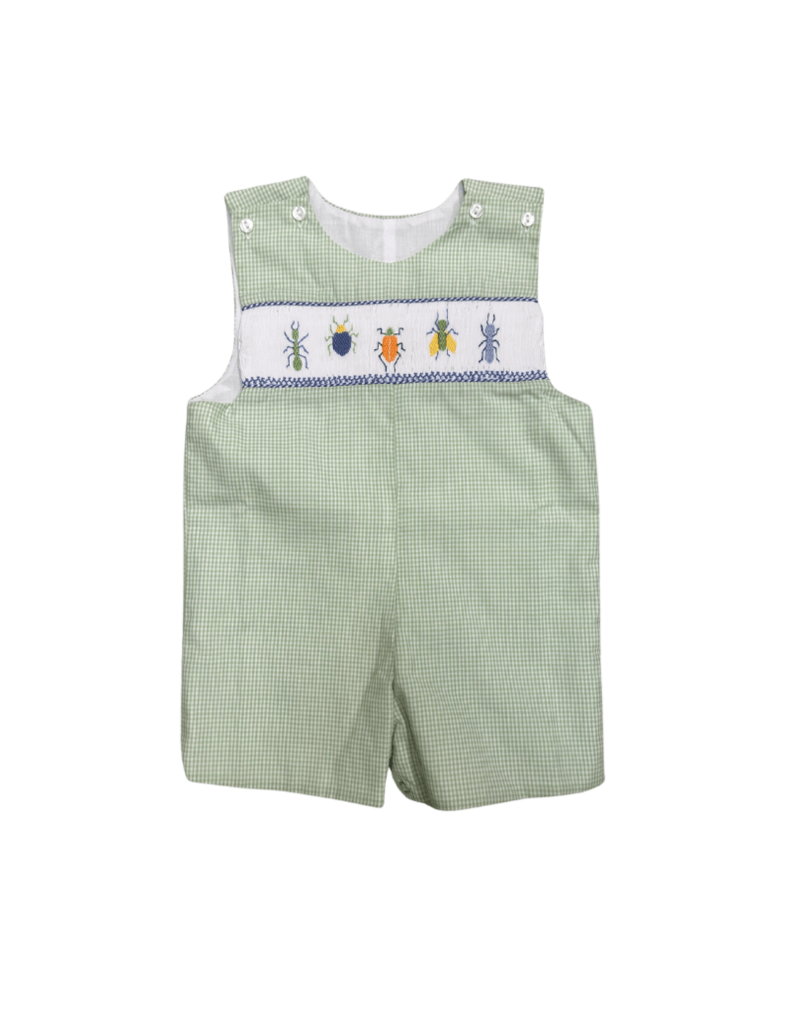 Green smocked short tall for boys 