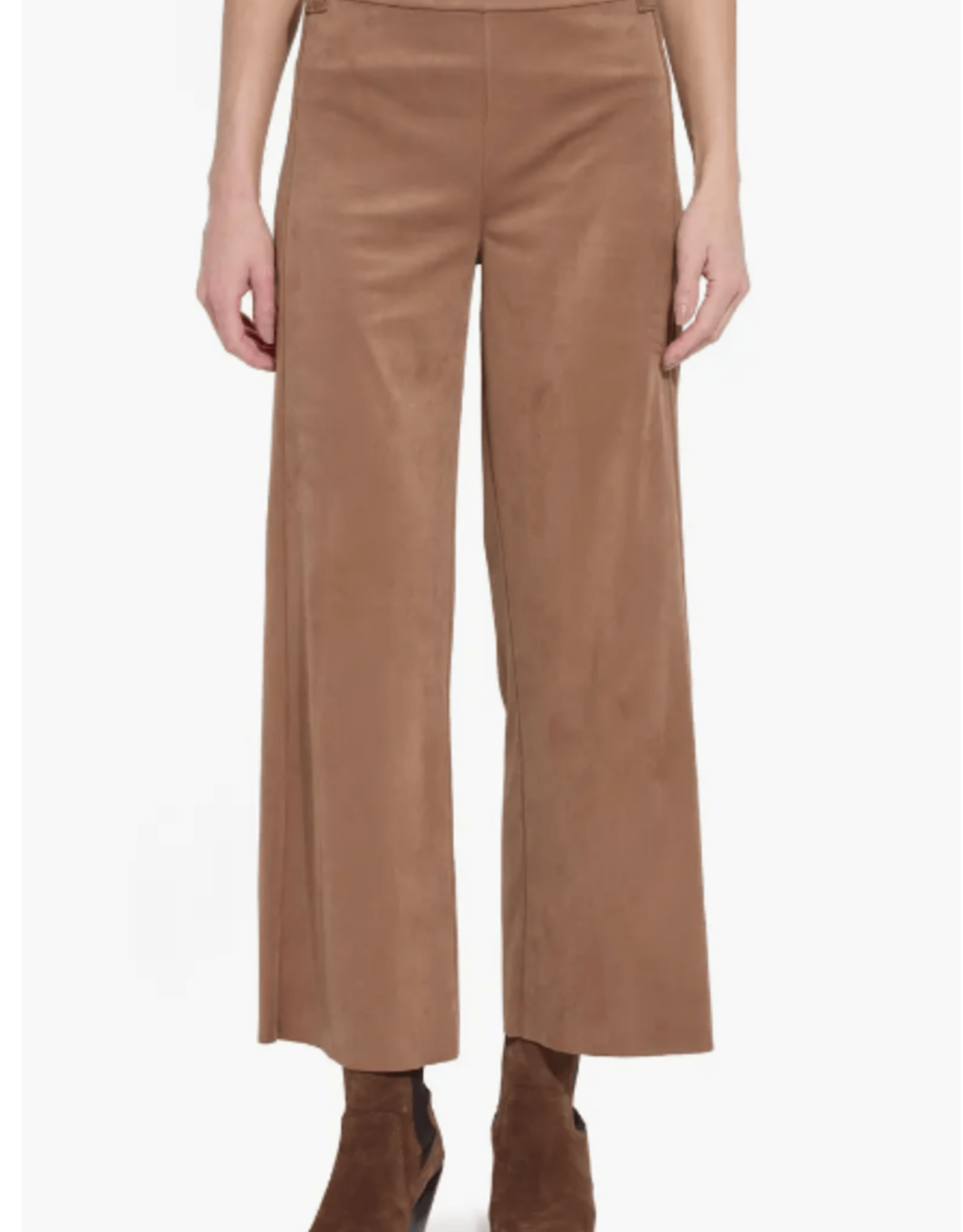 wide leg suede pants