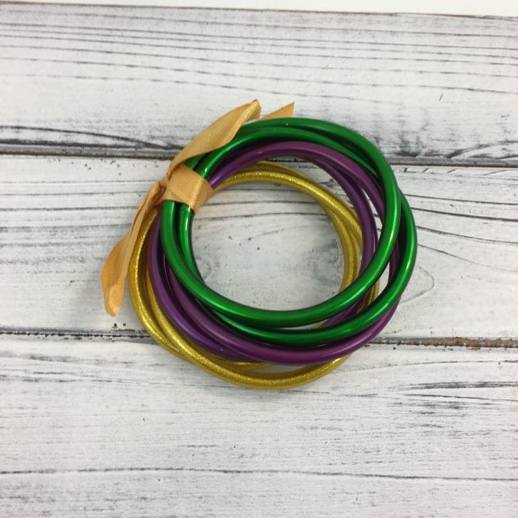 mardi gras bangle bracelet set