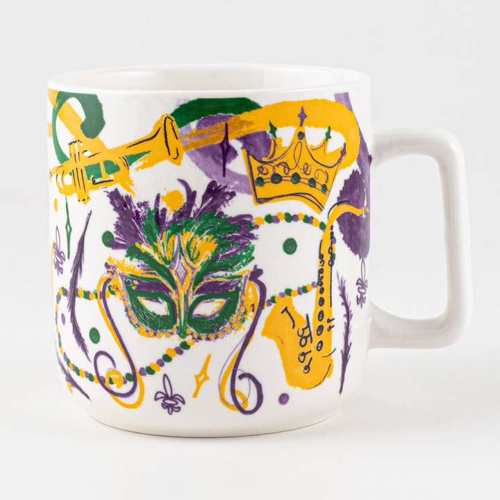 mardi gras mask mug