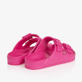 Mayoral Usa Inc Mayoral Double Strap Slide Sandals in Fuchsia - Little Miss Muffin Children & Home