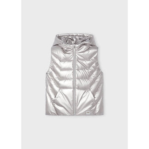 Mayoral Quilted Vest in White Gold