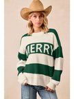 merry green stripe sweater
