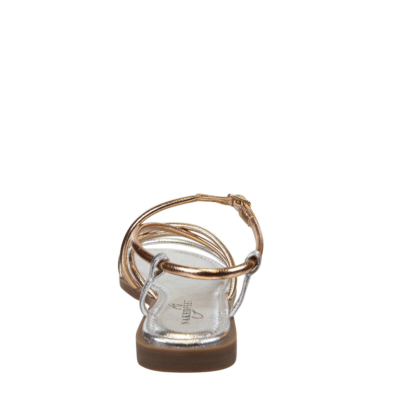 Naked Feet Naked Feet Minimalist Metallic Strappy Flat Sandals - Little Miss Muffin Children & Home