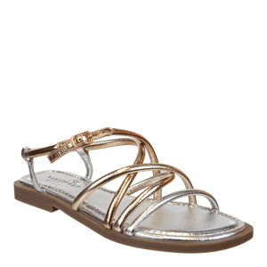 Naked Feet Naked Feet Minimalist Metallic Strappy Flat Sandals - Little Miss Muffin Children & Home