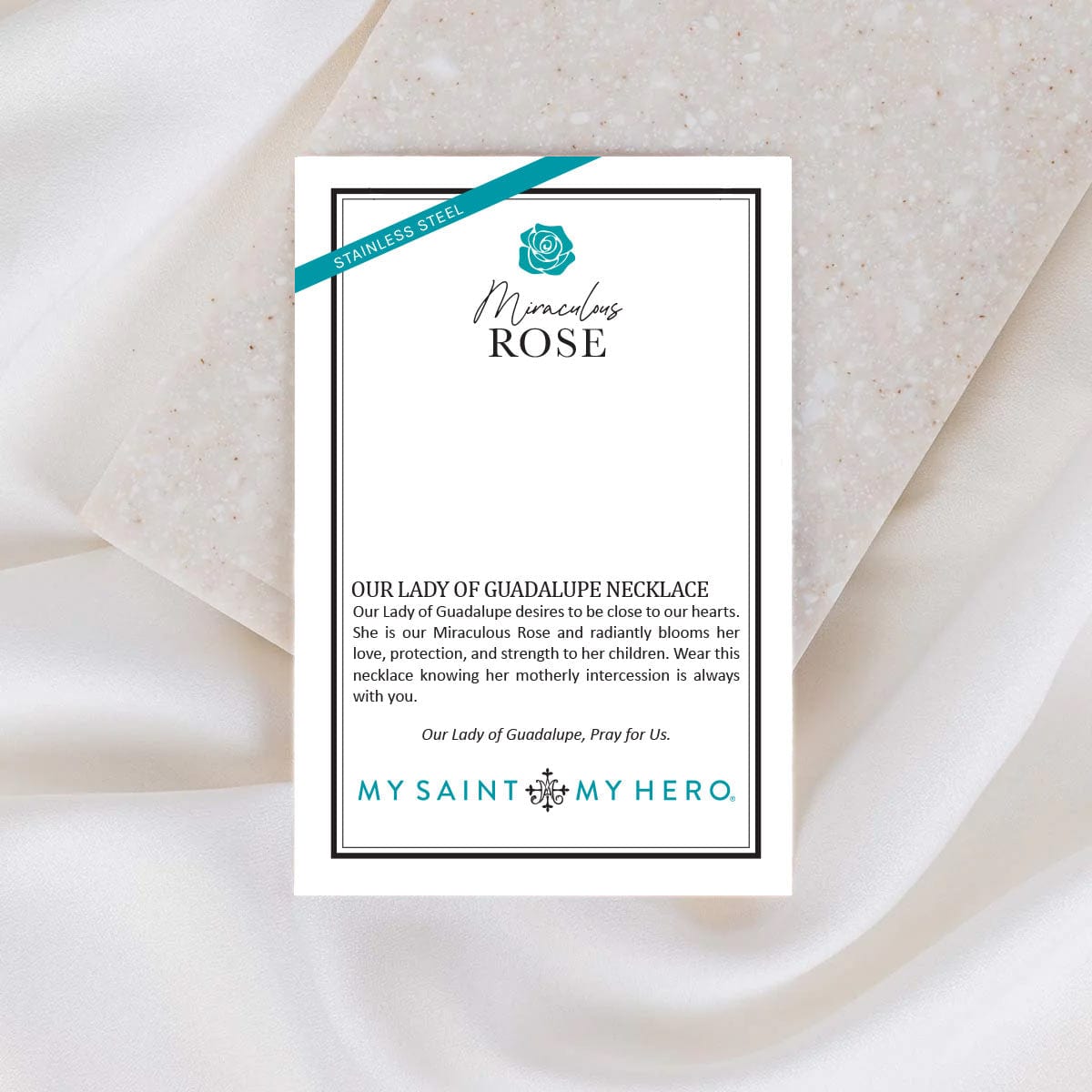 My Saint My Hero My Saint My Hero Our Lady of Guadalupe Necklace - Gold /Lavender - Little Miss Muffin Children & Home