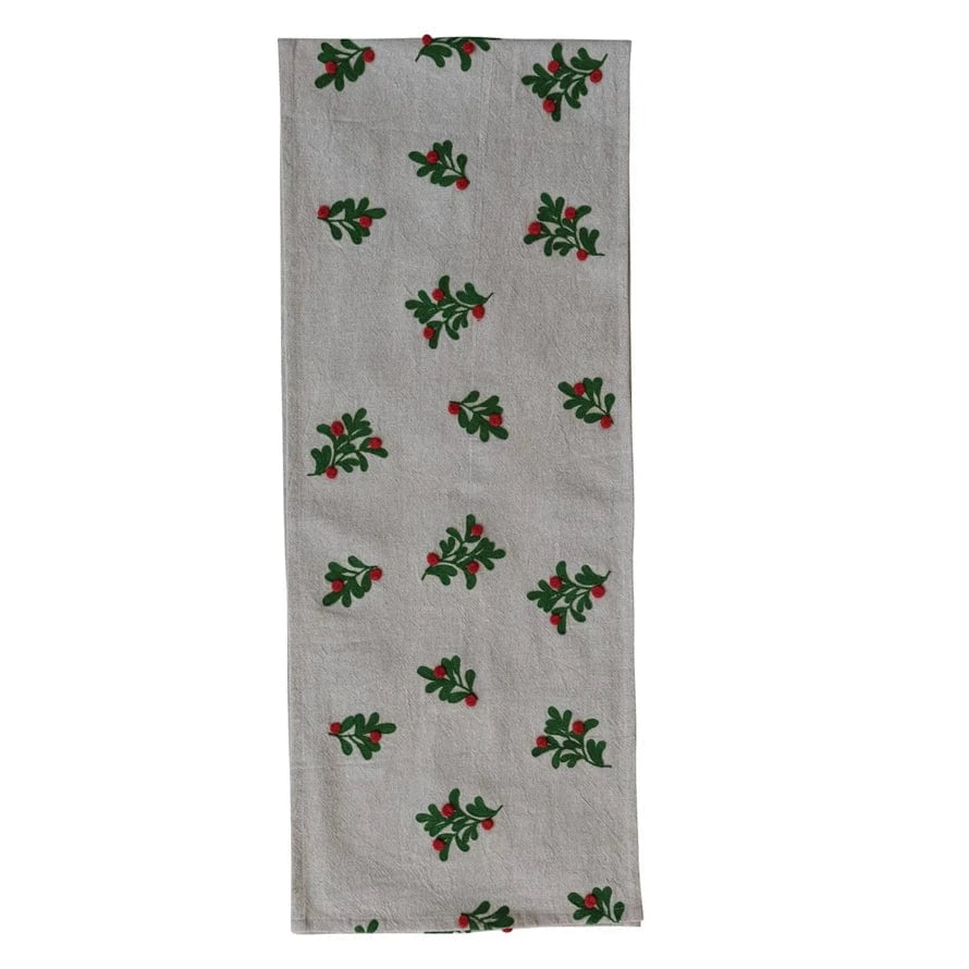 mistletoe table runner