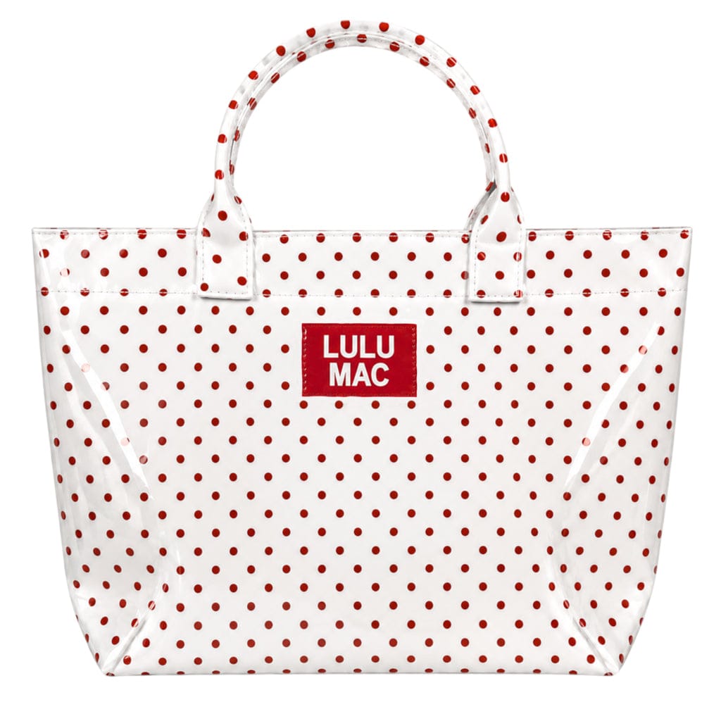LM-BG-1003 Tote Bag White/Red Dot