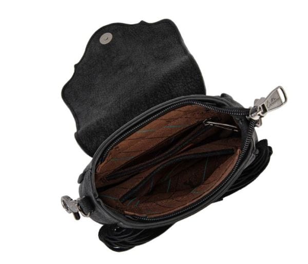 Black Western Hair-On Cowhide Crossbody