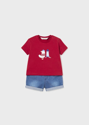 Mayoral Usa Inc Mayoral Baby Boys 2-Piece Denim Shorts Set - Little Miss Muffin Children & Home