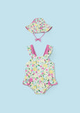 Mayoral Usa Inc Mayoral Swimsuit & Hat Set for Newborn in Juicy Pink - Little Miss Muffin Children & Home
