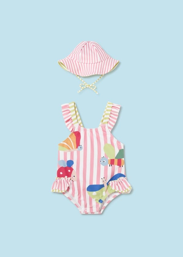 Mayoral Usa Inc Mayoral Swimsuit & Hat Set for Baby Girl in Nectar - Little Miss Muffin Children & Home