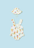 Mayoral Usa Inc Mayoral Swimsuit & Hat Set for Newborn in Pear - Little Miss Muffin Children & Home