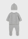 Mayoral 3-Piece Leg Warmer & Hat Set in Heather Grey