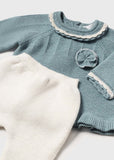 Mayoral 3-Piece Knit Tricot Set in Heather Iceberg