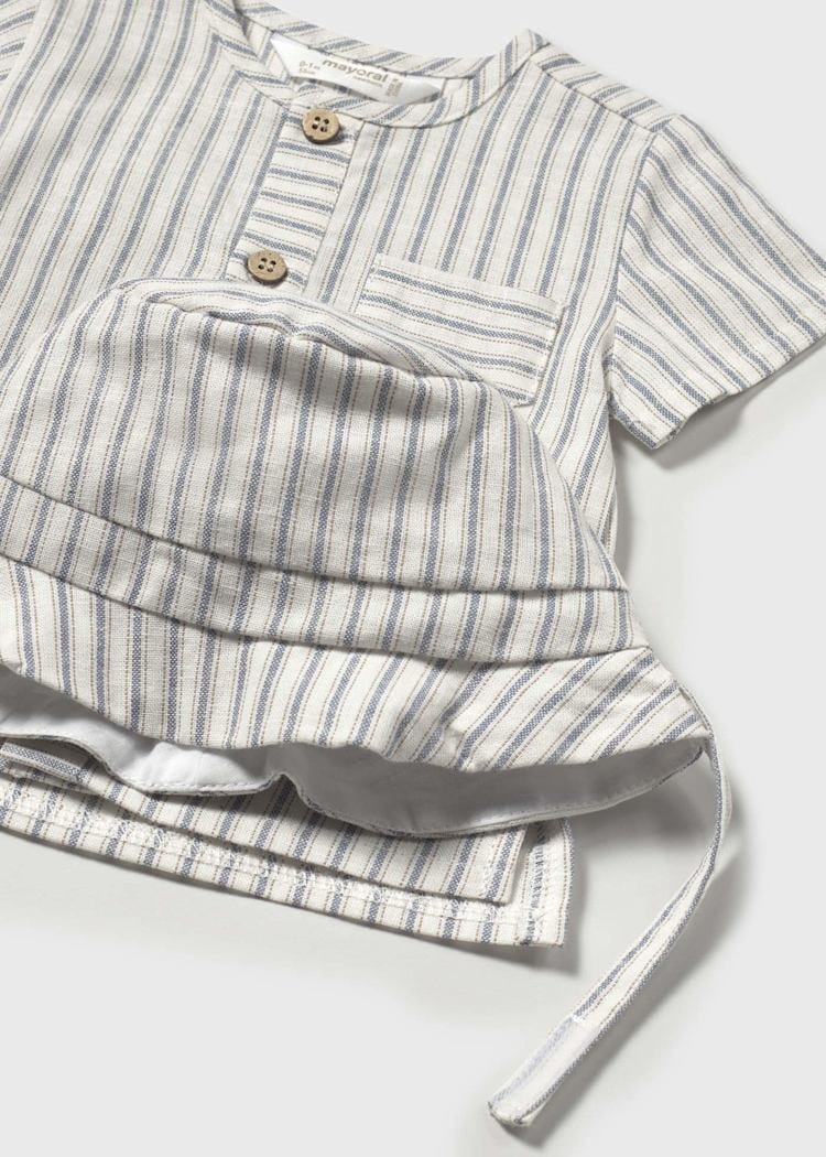 Mayoral Usa Inc Mayoral Striped Short Set with Hat - Little Miss Muffin Children & Home