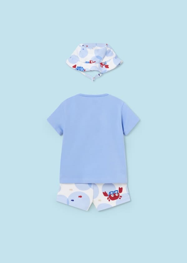 Mayoral Usa Inc Mayoral Baby Boys 3-Piece Bathing Suit Set with Hat - Little Miss Muffin Children & Home