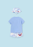 Mayoral Usa Inc Mayoral Baby Boys 3-Piece Bathing Suit Set with Hat - Little Miss Muffin Children & Home