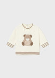 Mayoral Usa Inc Mayoral Button Back Sweatshirt with Fleece Bear Applique - Little Miss Muffin Children & Home