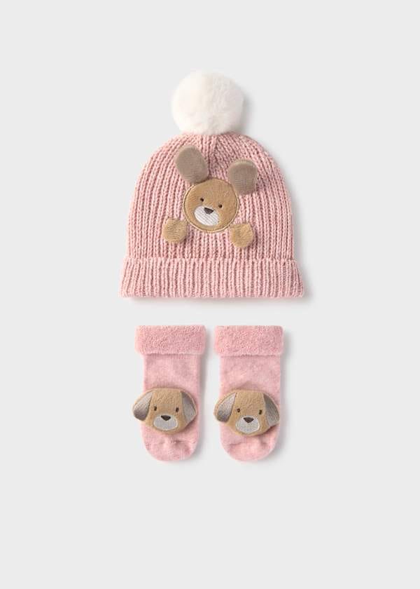 Mayoral Usa Inc Newborn Bear Hat & Mittens/Socks Set - Little Miss Muffin Children & Home