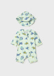 Mayoral Usa Inc Newborn Bathing Bodysuit with Hat in Apple - Little Miss Muffin Children & Home