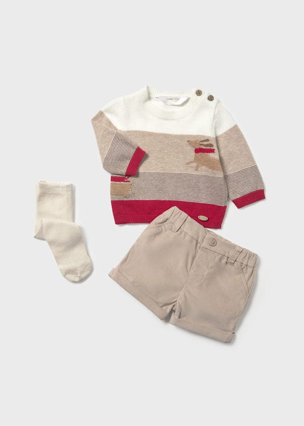 Sweater, Shorts & Tights Set