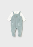 Mayoral Usa Inc Newborn Corduroy Footed One Piece in Ice - Little Miss Muffin Children & Home