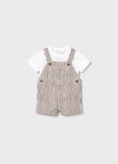 Newborn Overalls & T-Shirt Set in Cocoa