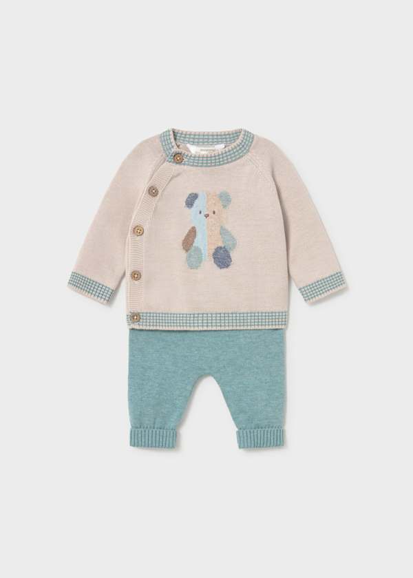 Newborn Knit Bear Sweater & Pants Set