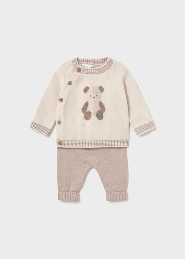 Mayoral Usa Inc Newborn Knit Bear Sweater & Pants Set, 2 Colors Available - Little Miss Muffin Children & Home