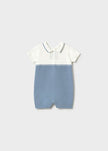 Newborn Knit Romper in Atlantis