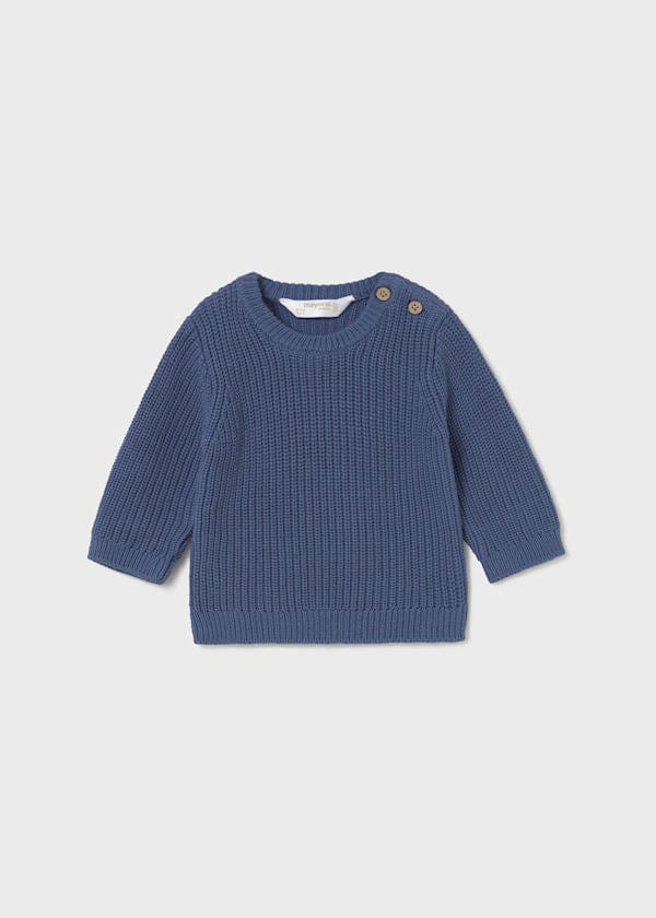 Newborn Soft Knit Sweater in Arctic Blue