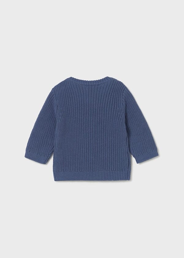 Newborn Soft Knit Sweater in Arctic Blue