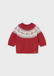 Mayoral Usa Inc Newborn Soft Knit Button Back Sweater in Cherry - Little Miss Muffin Children & Home