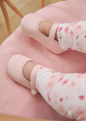 Mayoral Mary Janes in Baby Pink