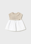 Mayoral Usa Inc Mayoral Button Back Knit Dress in Stone - Little Miss Muffin Children & Home