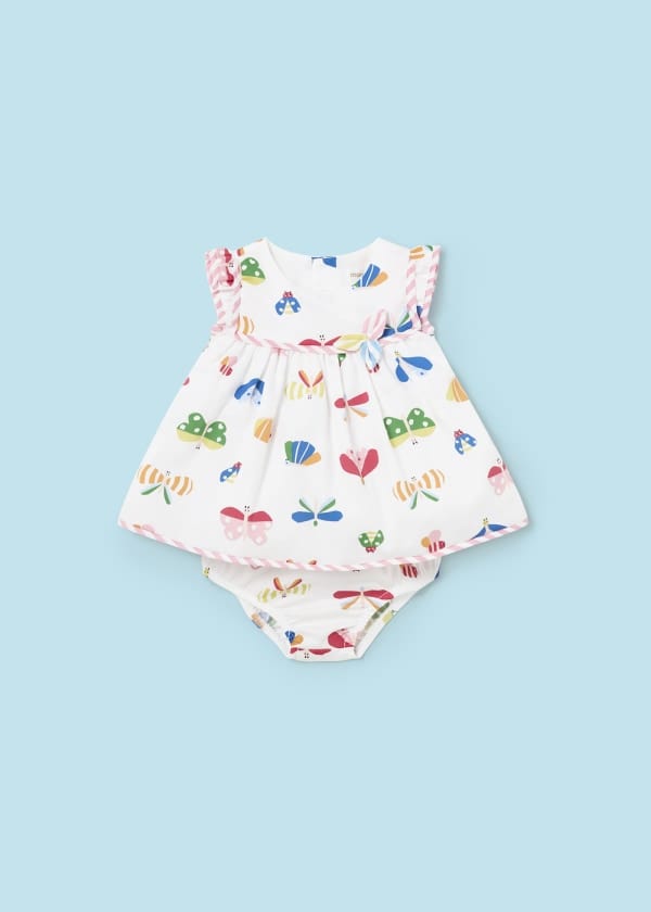 Mayoral Usa Inc Mayoral Baby Girls Printed Dress With Bloomers - Little Miss Muffin Children & Home