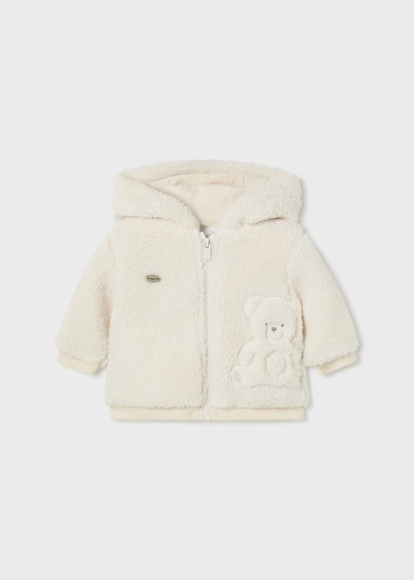 Mayoral Usa Inc Mayoral Hooded Fleece Jacket in Off White - Little Miss Muffin Children & Home