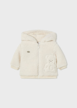 Mayoral Usa Inc Mayoral Hooded Fleece Jacket in Off White - Little Miss Muffin Children & Home