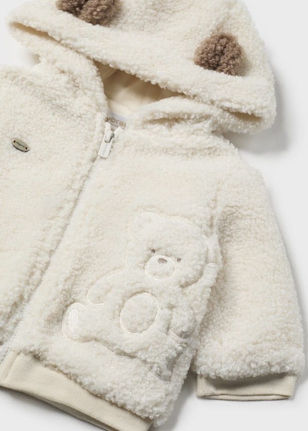 Mayoral Usa Inc Mayoral Hooded Fleece Jacket in Off White - Little Miss Muffin Children & Home